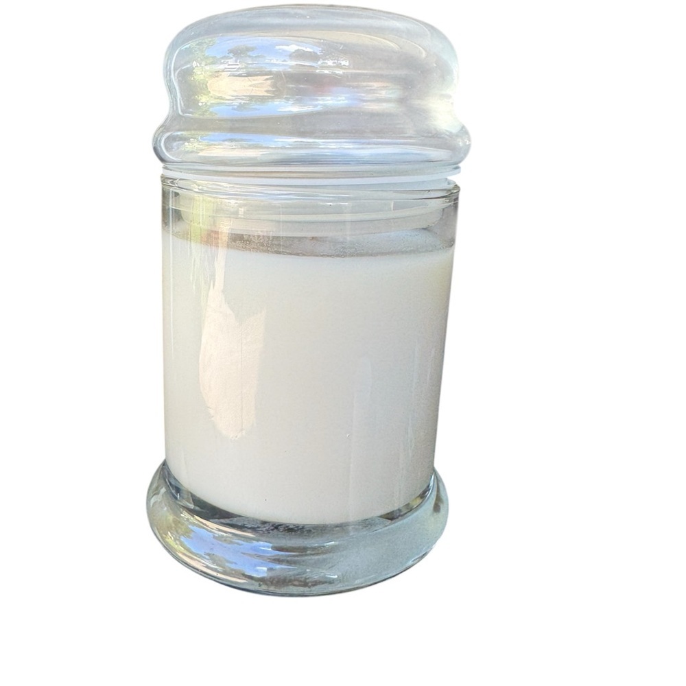 NWT Full Size Glass Jar Candle- Sugar Cookie Scent Hand Poured